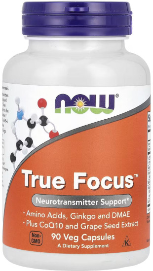 True Focus, 90 растительных капсул для поддержания концентрации внимания