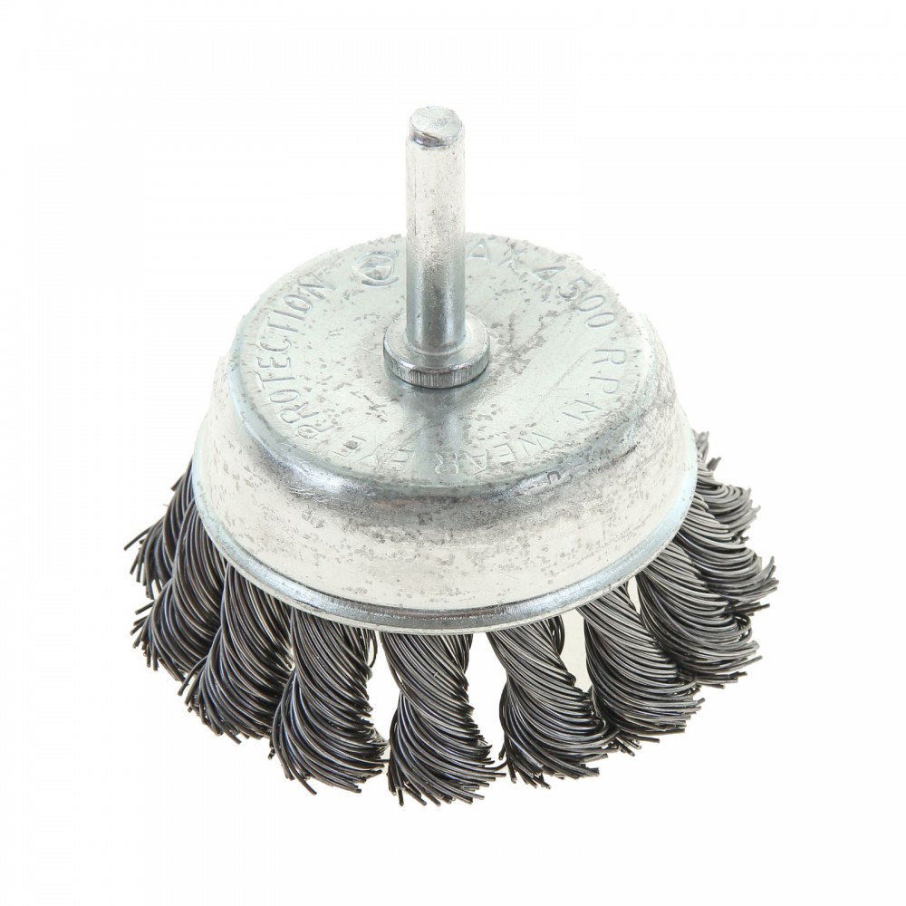 Щетка металлическая «TUNDRA basic» для дрели со шпилькой крученая "чашка" 65 мм | Basic | Tundra