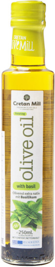 Масло оливковое Extra Virgin с базиликом CRETAN MILL 0,25л