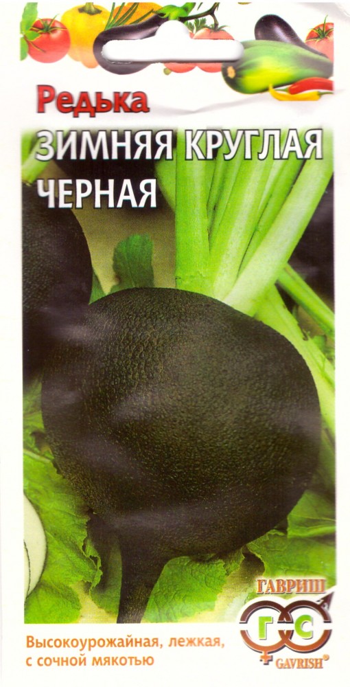 Семена. Редька «Зимняя круглая черная», 1 г | Гавриш