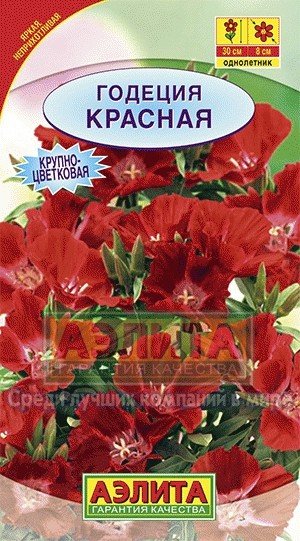 Семена. Годеция «Красная» | Однолетние цветы (Аэлита) | Аэлита