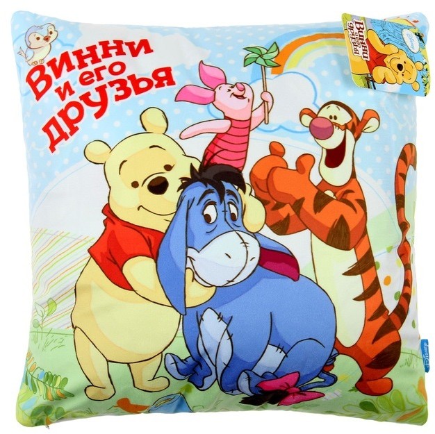 Наволочка декоративная «Винни и его друзья» (40х40 см, полиэстер/велюр) | Медвежонок Винни и его друзья | Disney