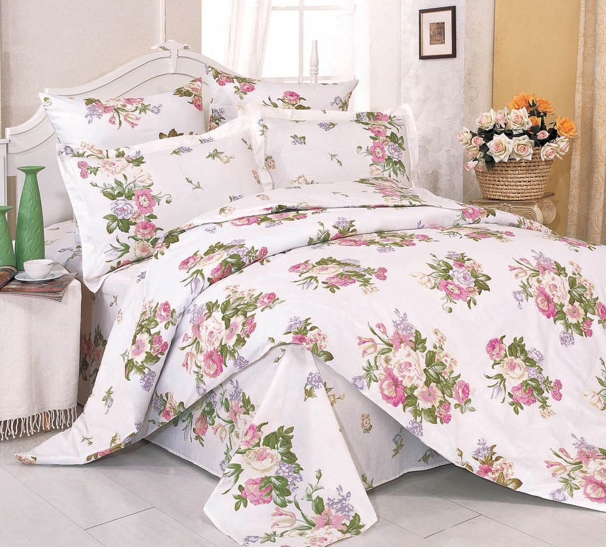 Комплект постельного белья (евро, поплин, 2 наволочки 70х70) | Сайлид-текстиль