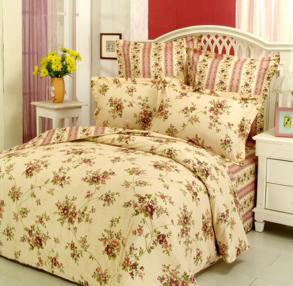 Комплект постельного белья (евро, сатин, 2 наволочки 70х70, 2 наволочки 50х70) | Сатин печатный | Сайлид-текстиль