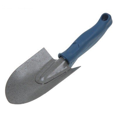 Совок посадочный широкий металлический с пластиковой ручкой, 28 см