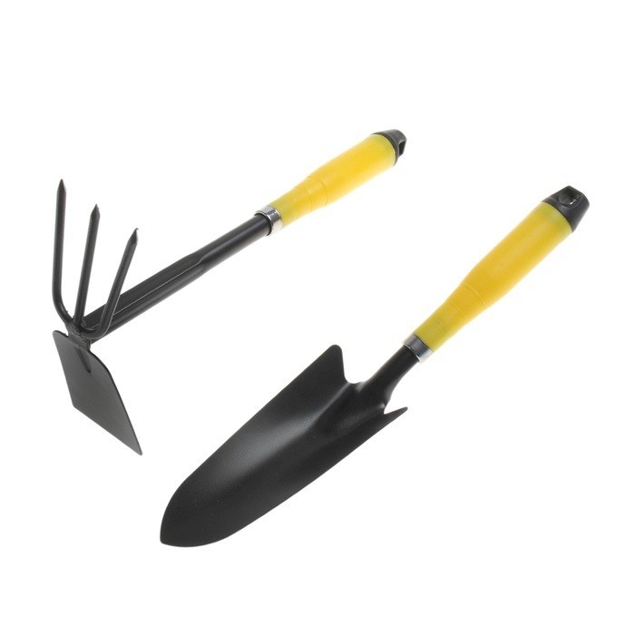 Инструмент садовый, 2 предмета, 35 см, рукоять пластик | Доляна