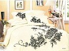 Комплект постельного белья (евро, тканный жаккард с вышивкой, 2 наволочки 70х70, 2 наволочки 50х70)