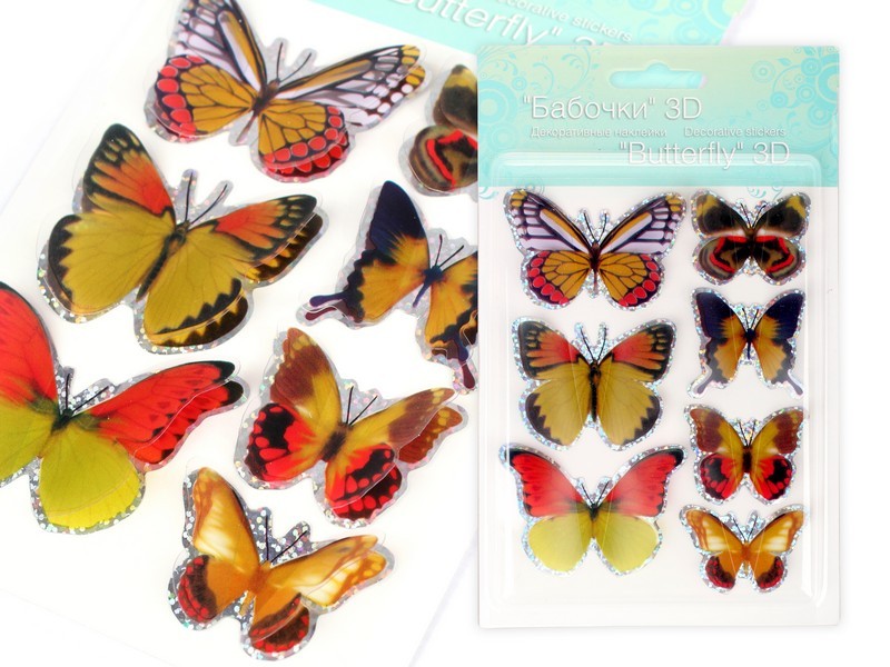 Наклейки «Бабочки» 3D | RTO