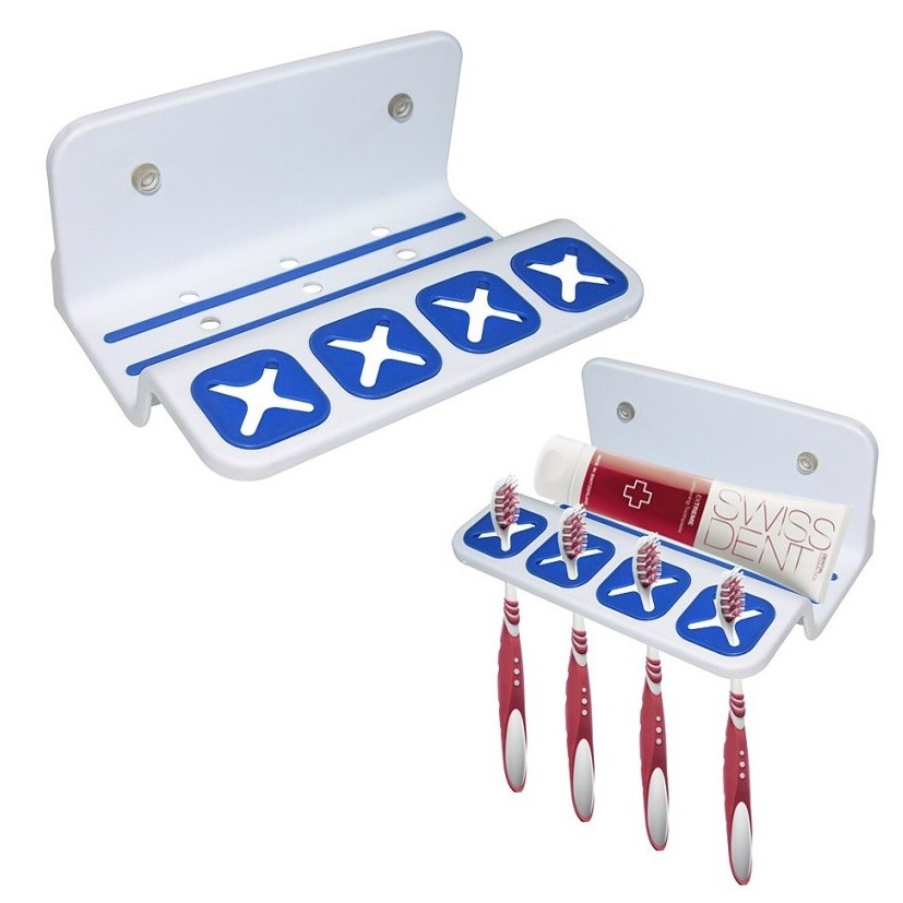 Подставка для зубных щеток и пасты, на присосках | Мультидом Трейдинг