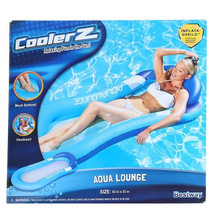 Шезлонг надувной для отдыха на воде, 160 см, цвет в ассортименте | Bestway