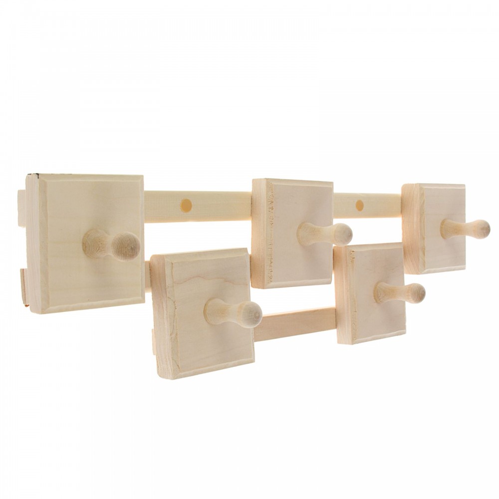 Вешалка «Гармония», 5 крючков, липа