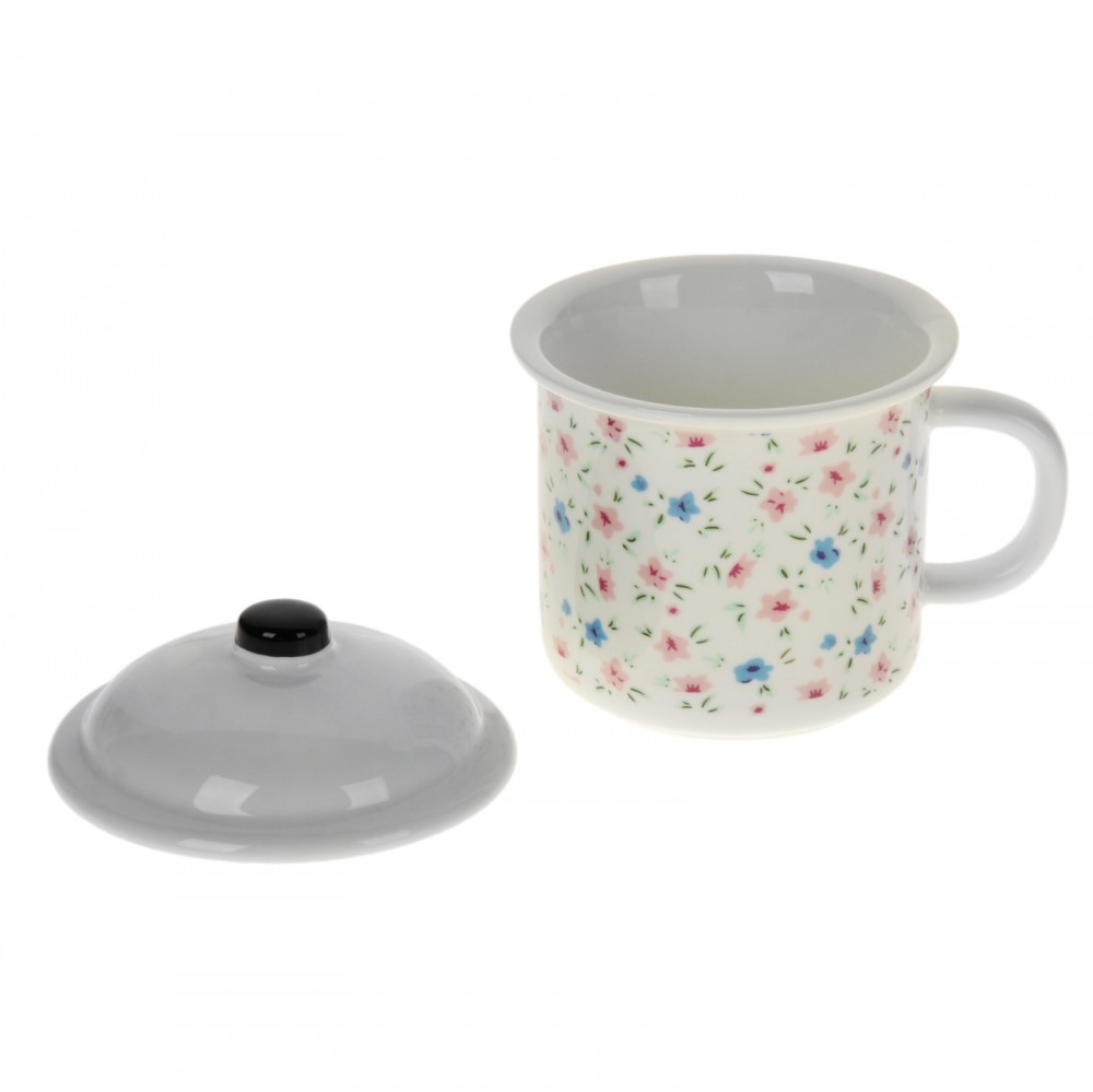 Кружка с крышкой 250 мл «Горшочек», цвет в ассортименте