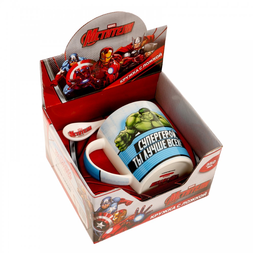 Набор кружка с ложкой «Супергерой», 350 мл | Мстители | Marvel