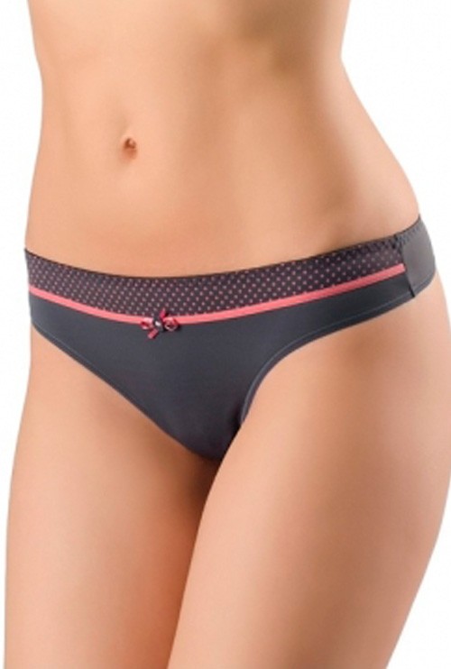 Трусы-стринг «Classica» (арт. 26572, антрацит) | Акцент | Milavitsa