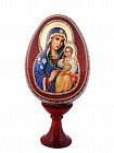 Сувенир Яйцо на подставке икона «Божья Матерь Неувядаемый цвет»