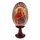 Сувенир Яйцо на подставке икона «Божья Матерь Иверская»