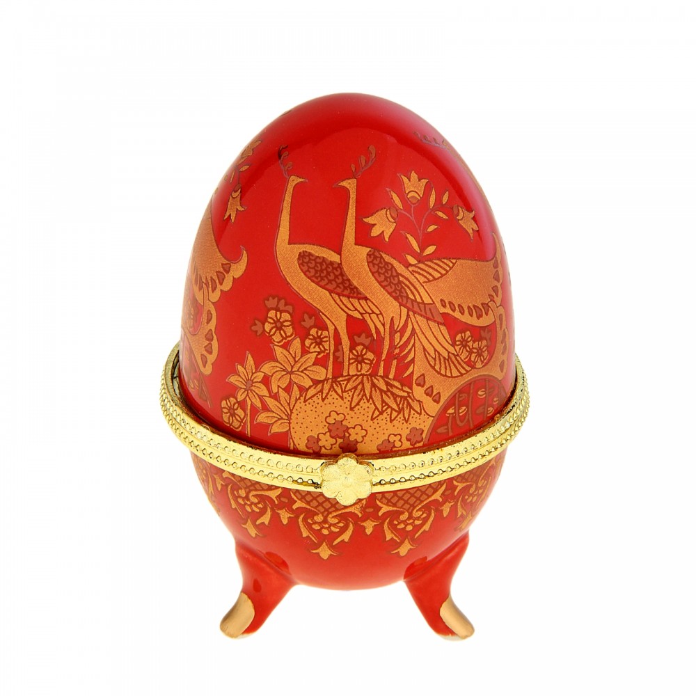 Шкатулка «Павлины на красном»