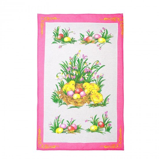 Полотенце кухонное «Пасхальные цыплята», (52×72 см)