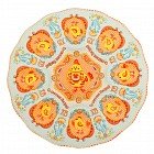 Тарелка на 8 яиц и кулич «Со светлой Пасхой!» курица и цыплята