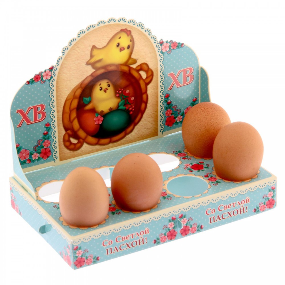 Пасхальная подставка на 8 яиц «Христос Воскресе!» печеный стиль