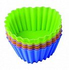 Набор форм для выпечки силиконовых «Тарталетки-сердца», 6 штук