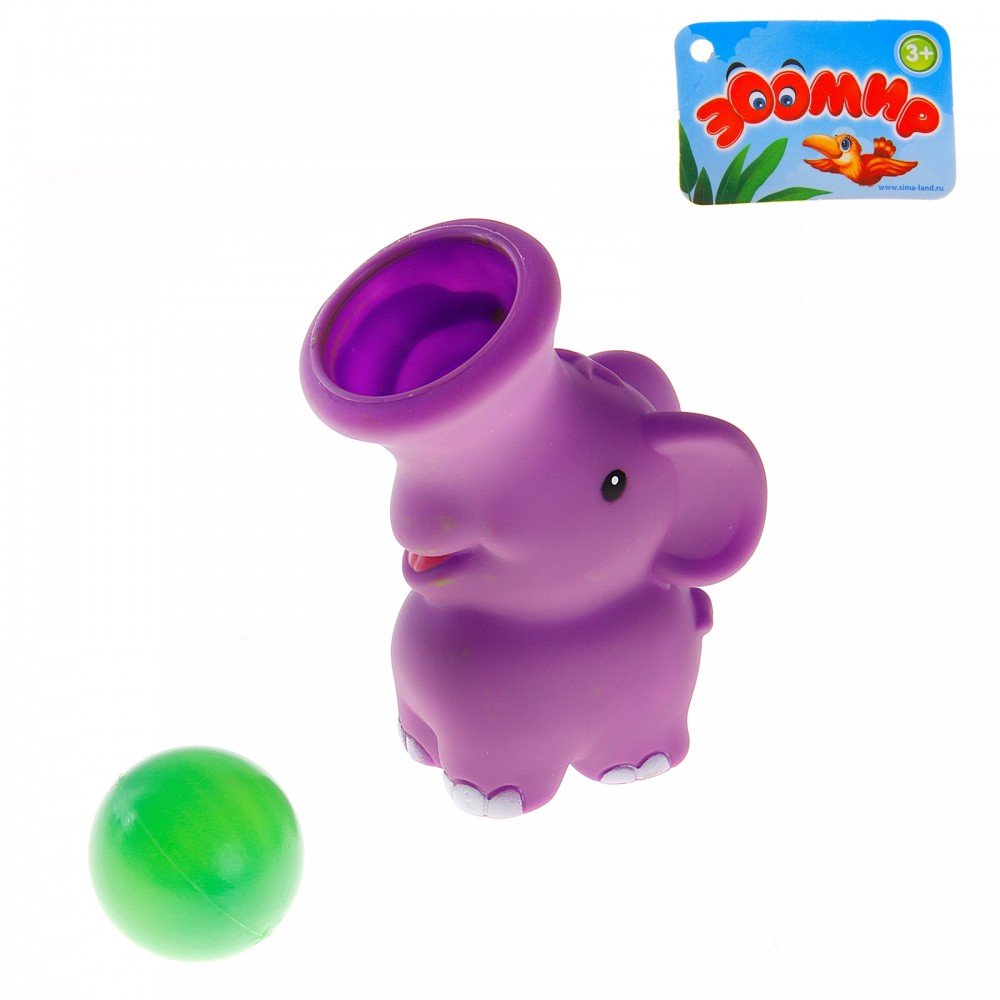 Набор игровой «Зоомир»: слоник-стрелялка, 1 шарик, цвет в ассортименте | Забияка
