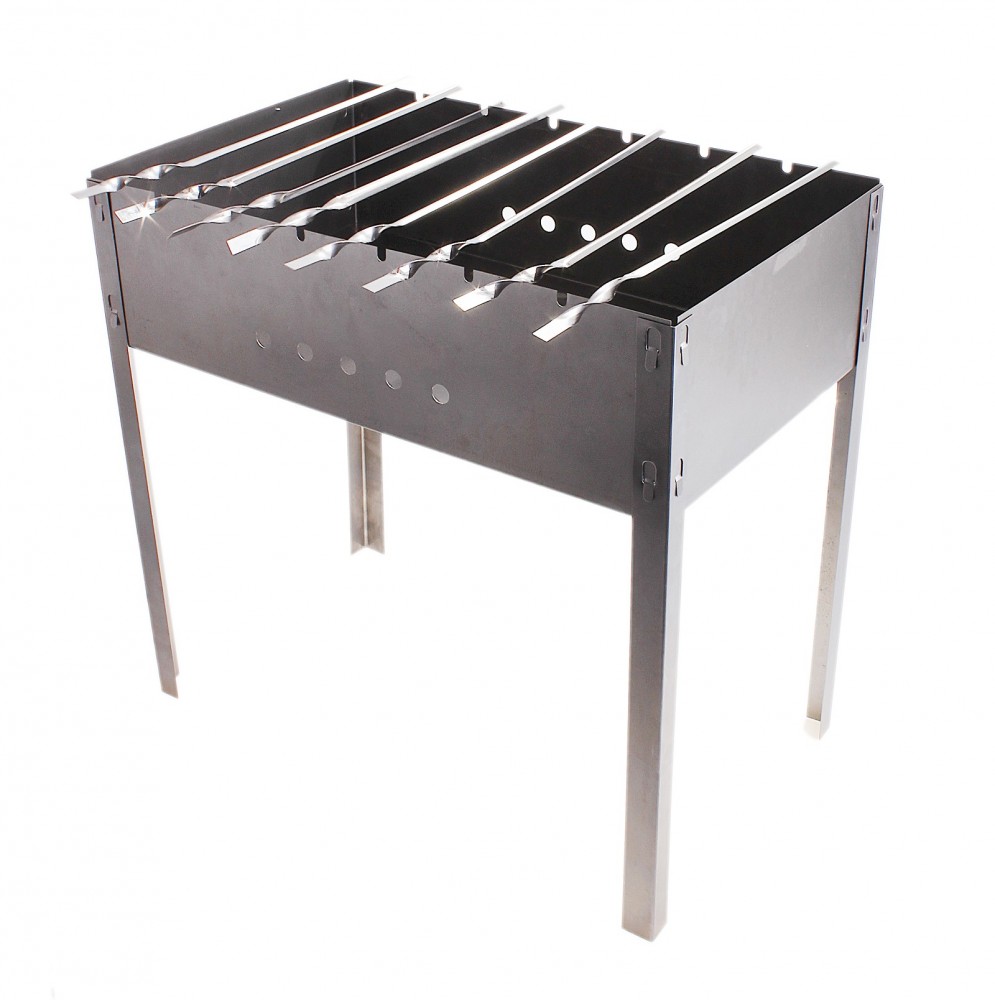 Мангал «Стандарт плюс», 8 шампуров, 50х30х50 см