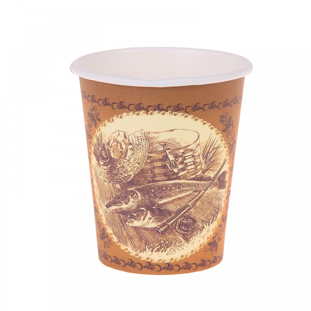 Набор бумажных стаканов «За удачный улов», 225 мл, 6 шт | Страна Карнавалия