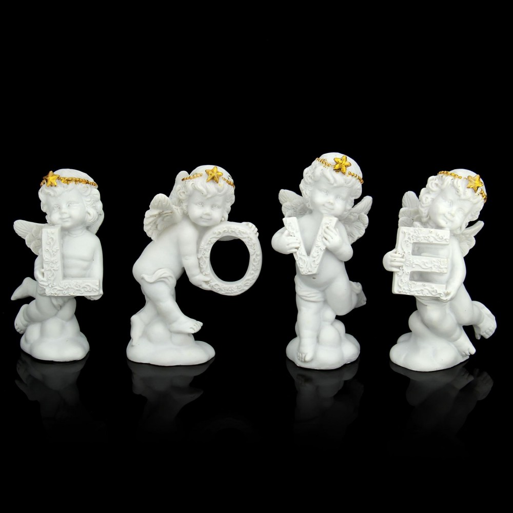 Сувенир «Ангелочек с буквой в золотом ободке», в ассортименте