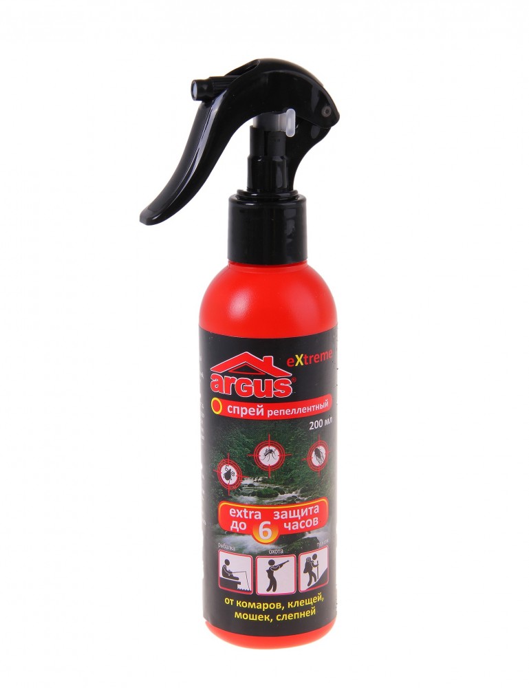 Спрей репеллентный от комаров «ARGUS EXTREME» с распылителем, 200 мл | ARGUS