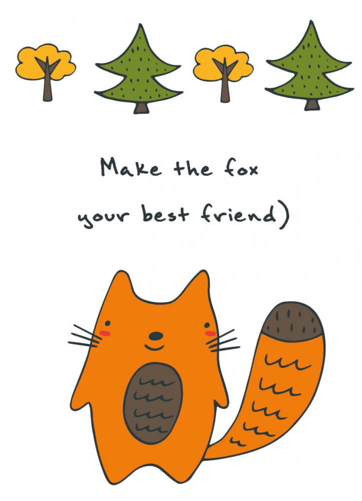 Блокнот для записей "Make the fox your best friend" (А6) | Блокноты Like