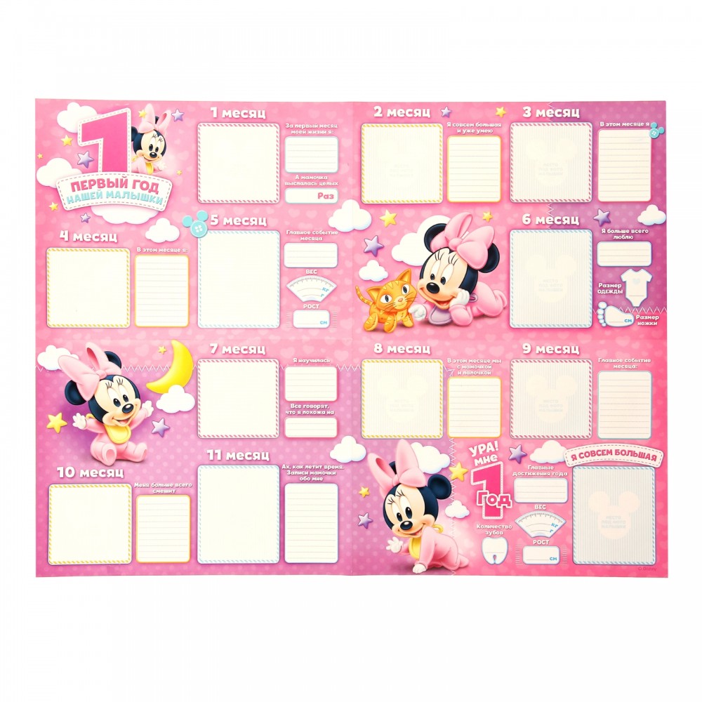 Плакат в папке «Первый год нашей малышки» | Минни Маус | Disney