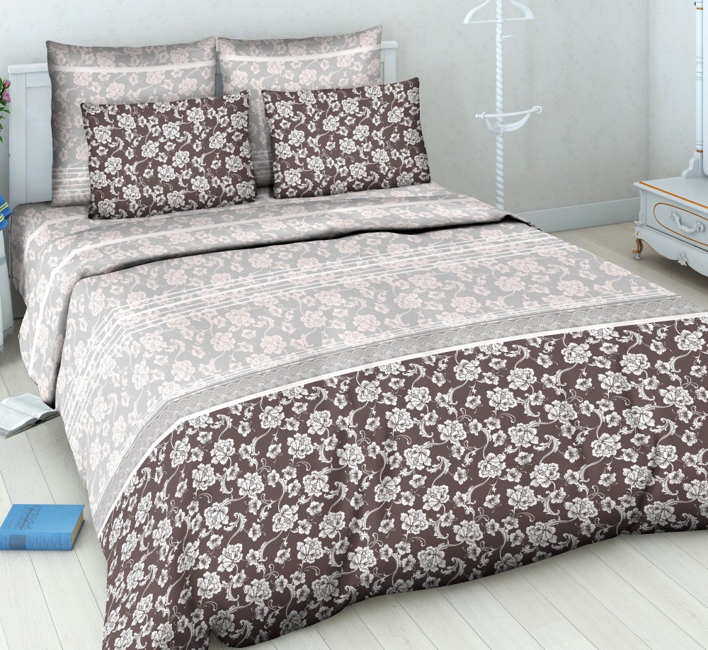 Комплект постельного белья «Кофе со льдом» (арт. 5484/1, 1,5-спальный, бязь, 2 наволочки 70х70) | Русская душа | ТДЛ Текстиль