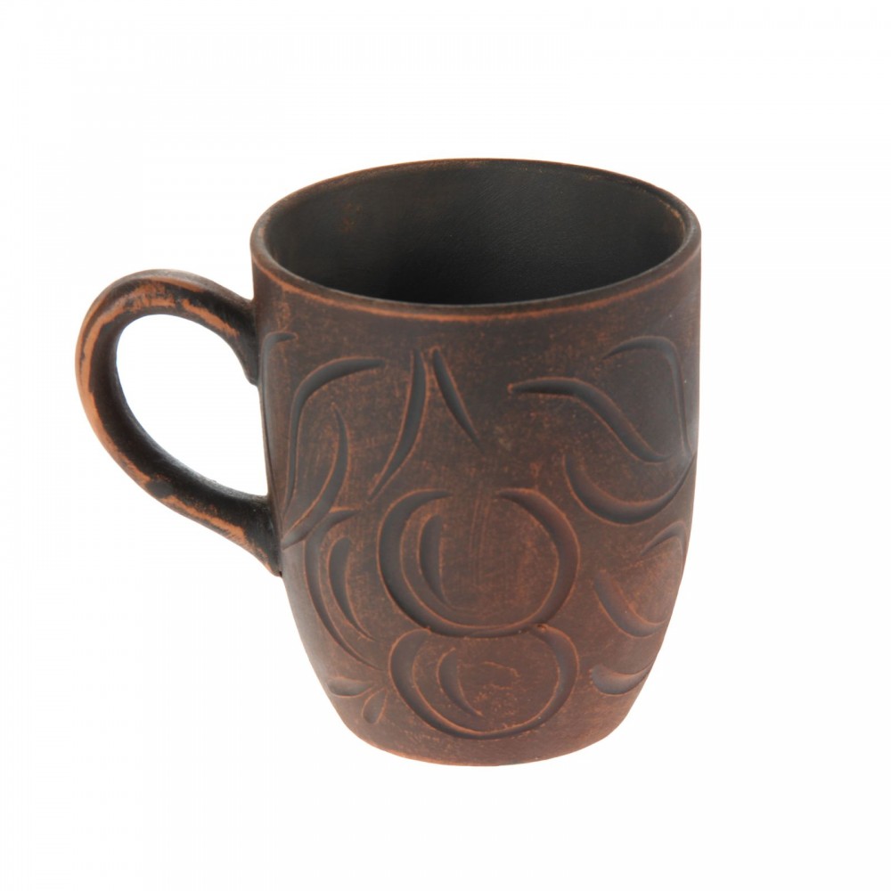 Кружка для чая декор красная глина, 0,35л, в ассортименте