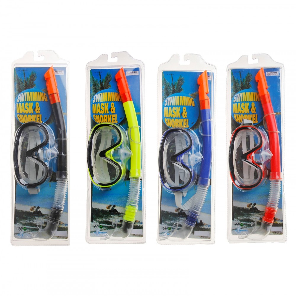 Набор для плавания, 2 предмета: маска и трубка PVC, цвет в ассортименте