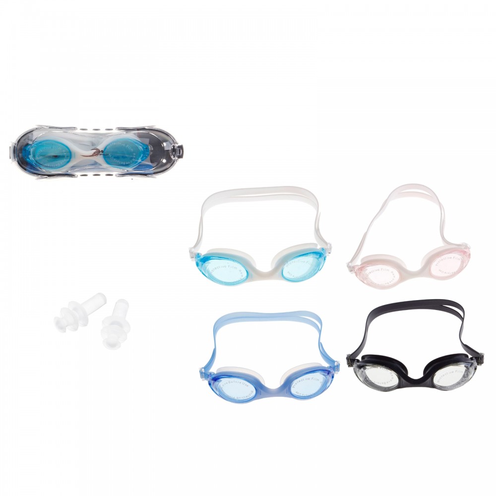 Очки для плавания взрослые с берушами, цвет в ассортименте | ONLITOP