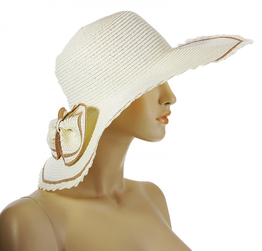 Шляпа пляжная «Миледи», цвет сливочный
