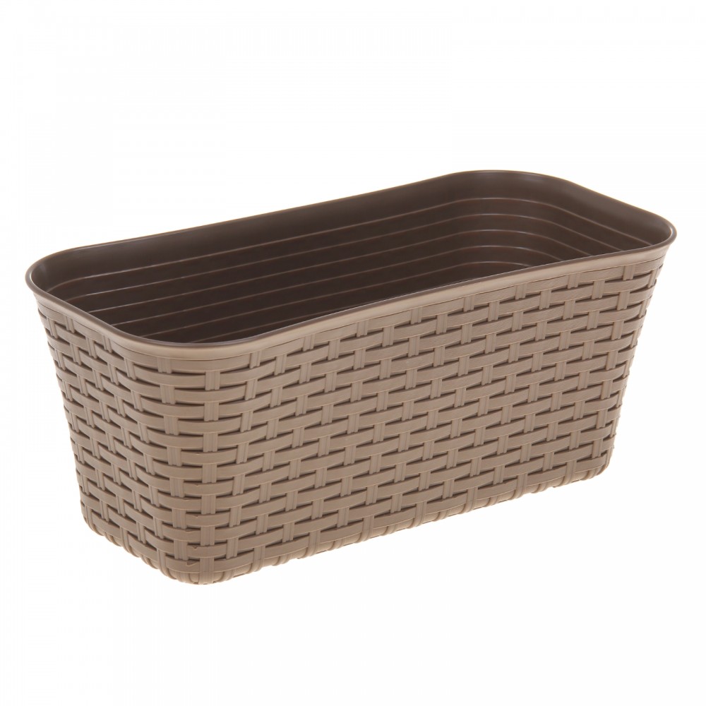 Балконный ящик «Ротанг», 40 см, цвет бежевый | Ротанг | IDEA