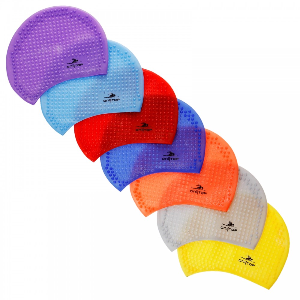 Шапочка для бассейна взрослая, цвет в ассортименте | ONLITOP