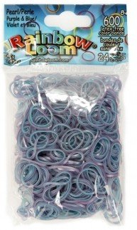 Набор резинок для плетения браслетов, фиолетово-синий перламутр | Rainbow Loom