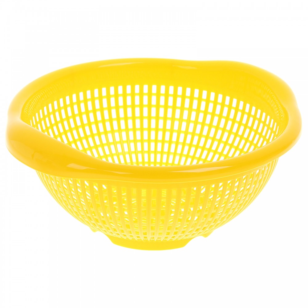 Дуршлаг круглый, цвет желтый | IDEA