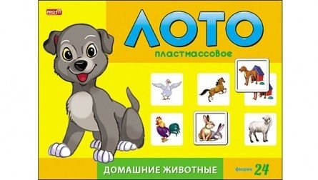 Лото пластиковое «Tm profit. Домашние животные», 24 фишки