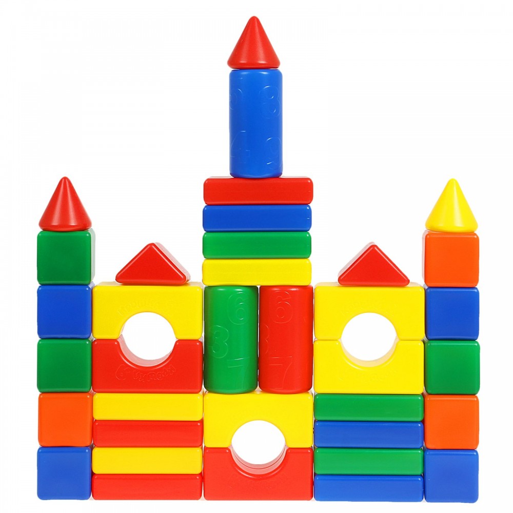 Строительный набор, 60 элементов 6х6 см | Крошка Я