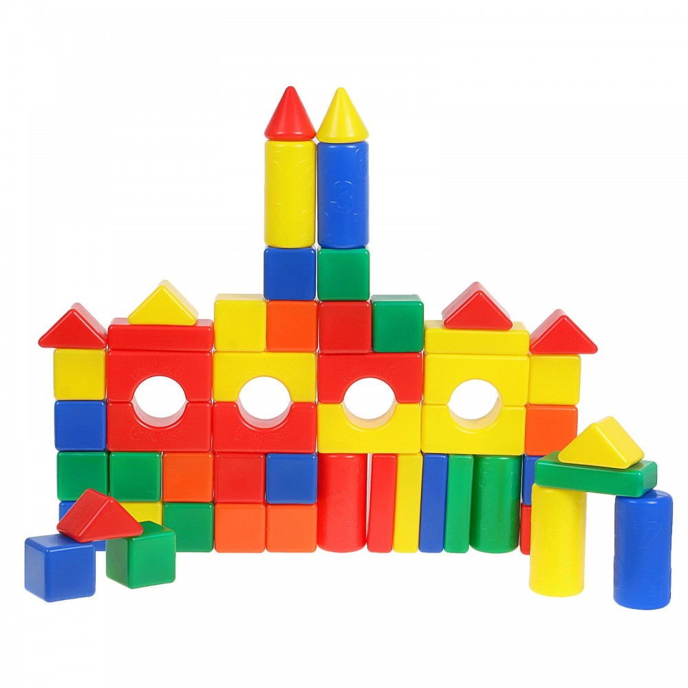 Строительный набор, 72 элемента 6х6 см | Крошка Я