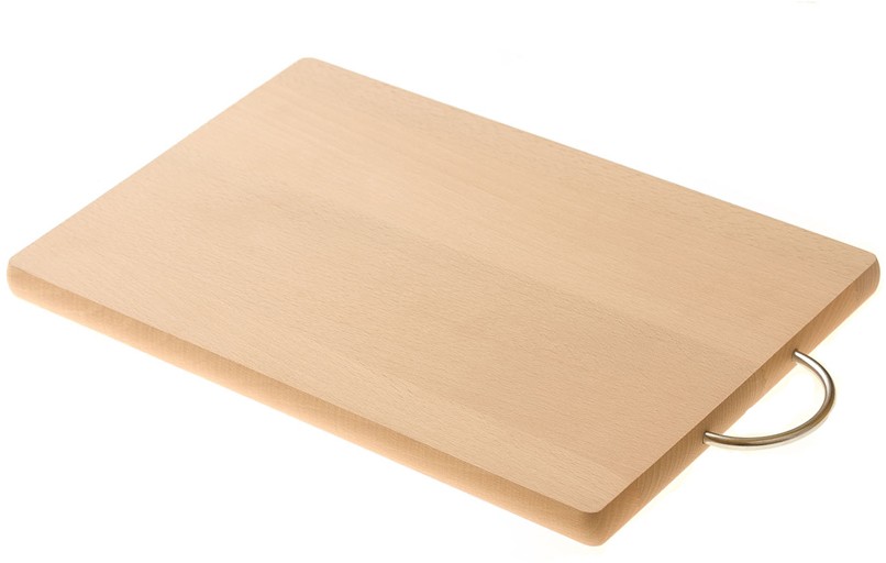 Доска разделочная деревянная с металлической ручкой, 21х33 см | Practic style