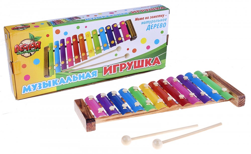 Игрушка музыкальная «Металлофон», 12 тонов | Лесная мастерская