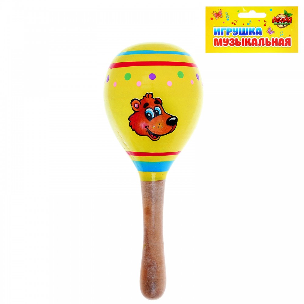 Игрушка музыкальная маракас «Машенька и медведь» | Лесная мастерская