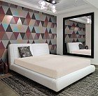 Простыня на резинке «Крем-брюле» (размер 160х200+20 см, бязь)