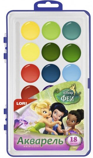Акварельные краски «Феи Disney», 18 цветов