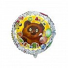 Шар фольга Круг «Винни-Пух. С ДР», 18"
